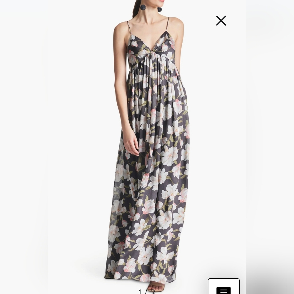 Sachin + Babi Jessica Gown In Ebony Floral Size 16w